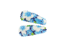 Babyhaarspeldjes lichtblauw bloemen