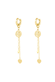 Creolen Chirurgisch staal Smiley pearl party