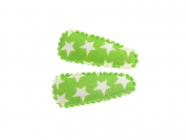 Babyhaarspeldjes groen met ster
