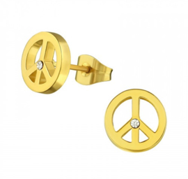 Oorbellen Chirurgisch staal Peace