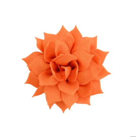 Haarbloem lotus oranje (groot)