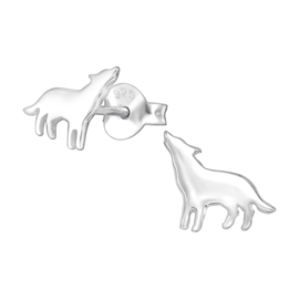 Kinderoorbellen Sterling zilver 925 Wolf