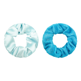 Haarelastiekjes scrunchie blauw