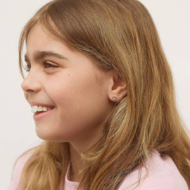 Kinderoorbellen Sterling zilver 925 met schroefsluiting Hartjes "In Season Jewelry"