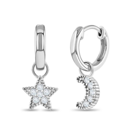 Creolen Sterling zilver 925 Ster & Maan "In Season Jewelry"