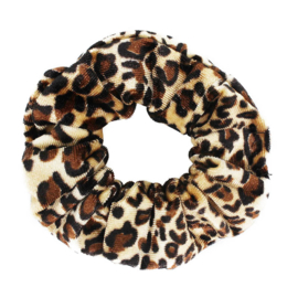 Haarelastiekjes velvet scrunchie panter