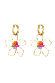Creolen Chirurgisch staal Wild flower multi