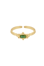 Chirurgisch stalen ring Vintage green