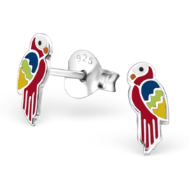 Kinderoorbellen Sterling zilver 925 Papegaai