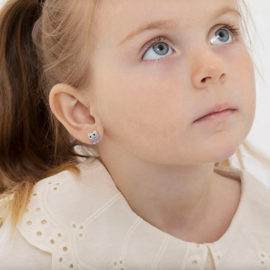 Kinderoorbellen Sterling zilver 925 met schroefsluiting Uiltjes "In Season Jewelry"