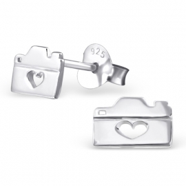 Kinderoorbellen Sterling zilver 925 Camera
