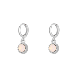 Creolen koper Precious cut Swarovski roze