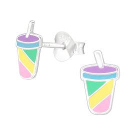 Kinderoorbellen Sterling zilver 925 Milkshake