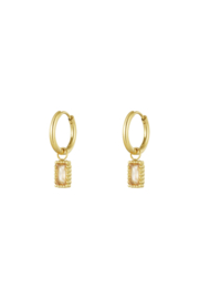 Creolen Chirurgisch staal Classy sparkle champagne