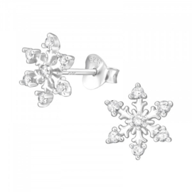 Kinderoorbellen Sterling zilver 925 Sneeuwvlok