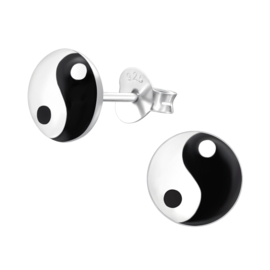 Oorbellen Sterling zilver 925 Yin Yang