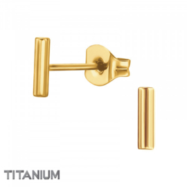 Oorbellen Titanium Bar