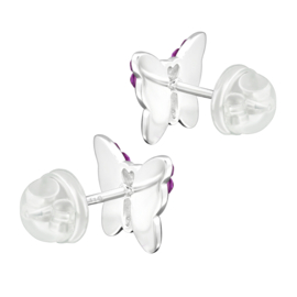 Kinderoorbellen Sterling zilver 925 Vlinder