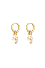 Creolen Chirurgisch staal Snake Pink