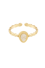 Chirurgisch stalen ring Sierlijk beige