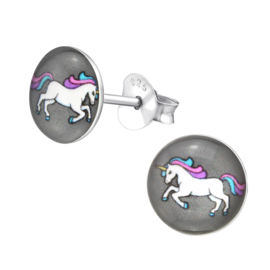 Kinderoorbellen Sterling zilver 925 Unicorn