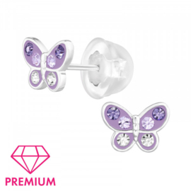 Kinderoorbellen Sterling zilver 925 Vlinder