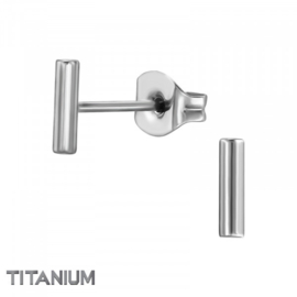 Oorbellen Titanium Bar