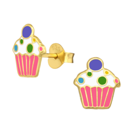 Kinderoorbellen Sterling zilver 925 Cupcake