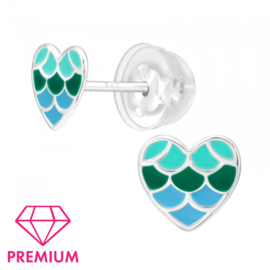 Kinderoorbellen Sterling zilver 925 Hartjes