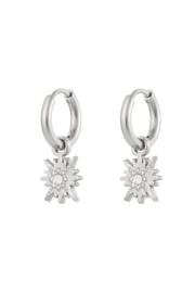 Creolen Chirurgisch staal Star with stone