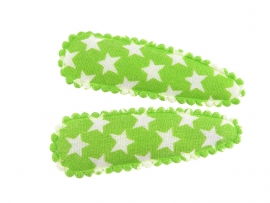 Haarspeldjes groen met ster
