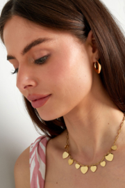 Chirurgisch stalen ketting "Hearts"