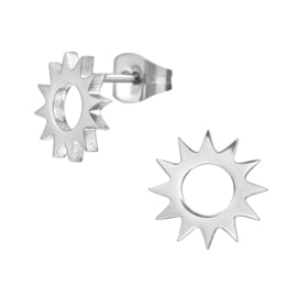 Oorbellen Chirurgisch staal Zon