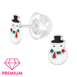 Kinderoorbellen Sterling zilver 925 Sneeuwpop