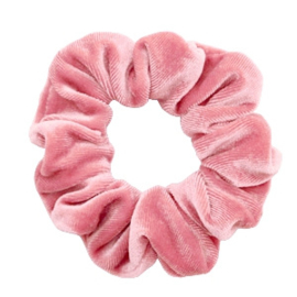 Haarelastiekjes velvet scrunchie roze