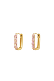 Creolen Chirurgisch staal Spark pink