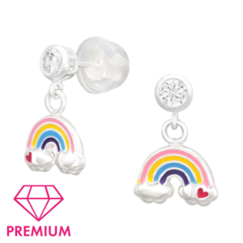 Kinderoorbellen Sterling zilver 925 Regenboog