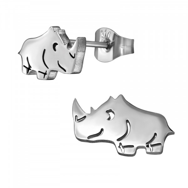 Oorbellen Chirurgisch staal Neushoorn