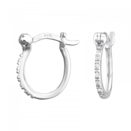 Creolen Sterling zilver 925 Pave cubic met zirkonia