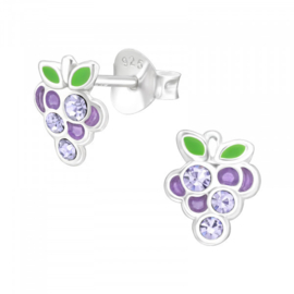 Kinderoorbellen Sterling zilver 925 Druiven