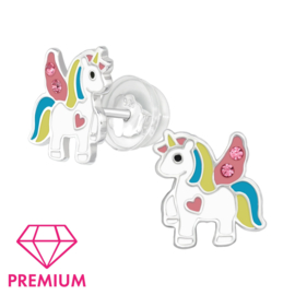 Kinderoorbellen Sterling zilver 925 Unicorn