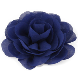 Haarbloem groot stof bloem blauw