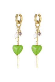 Creolen Chirurgisch staal Love party green