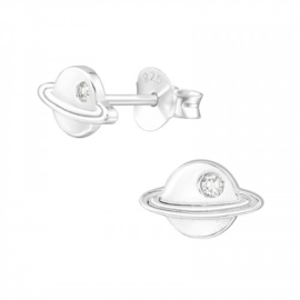 Kinderoorbellen Sterling zilver 925 Planeet met zirkonia