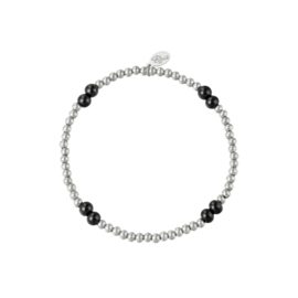  Chirurgisch stalen armband "Black pearl"