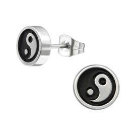 Oorbellen Chirurgisch staal Yin Yang