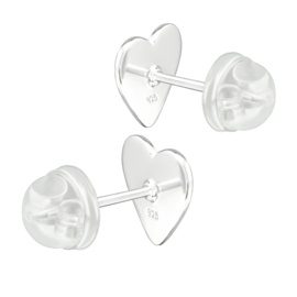 Kinderoorbellen Sterling zilver 925 Yin Yang hart