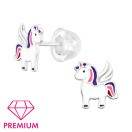 Kinderoorbellen Sterling zilver 925 Unicorn