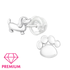 Kinderoorbellen Sterling zilver 925 Hond