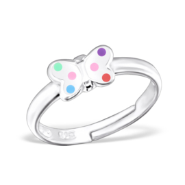 Kinderring sterling zilver 925 Vlinder gestipt